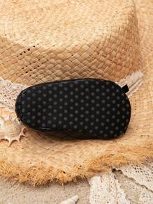 1雙經典黑色蝴蝶結裝飾休閒小女童'平底鞋 - 黑色 - 查看 2