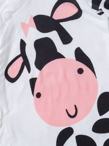 SHEIN 女嬰奶牛圖案連身褲 - 彩色 - 查看 5