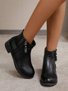 Women's Fashionable Boots - Black - View 4