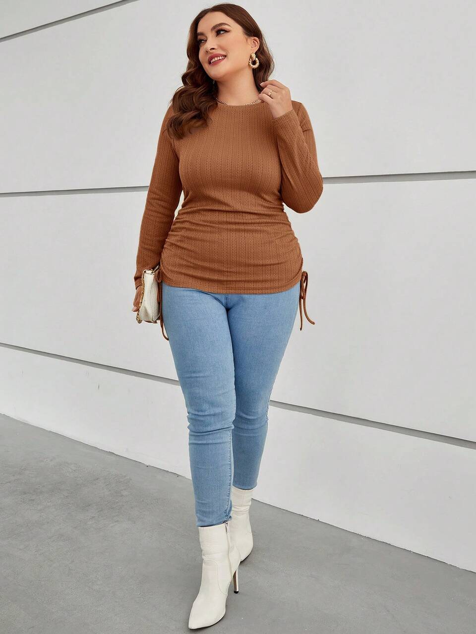 Plus Drawstring Side Tee Fall