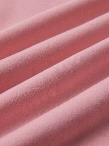 SHEIN LUNE Women's Casual Casual Fit Cat Print Round Neck Long Sleeve Sweatshirt - Baby Pink - View 5