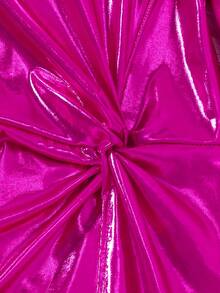 SHEIN 女大童正面扭褶金屬色洋裝 - 玫瑰紅 - 查看 6