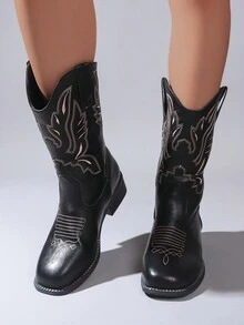 Quý cô Đúng mốt Giày ống - màu đen - Xem 4