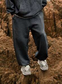 Manfinity Hypemode Loose Fit Men's Solid Color Slant Pocket Jogger Sweatpants