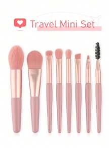 8pcs Portable Soft Makeup Brushes Set For Eyeshadow Foundation Powder Concealer Lip Blush Makeup