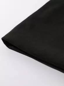 Manfinity Homme Men Plus Lapel Neck Belted Overcoat - Black - View 4