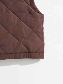 SHEIN LUNE 1 件装拉链绗缝背心加厚外套冬季