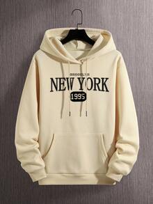 Minimalist Design Men Hoodie | Timeless Classic - Apricot - View 5