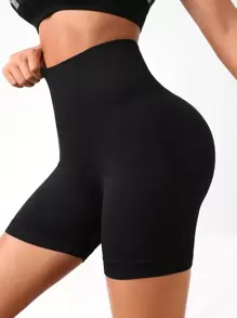 Velisys Velisys Pantalones Cortos Deportivos Suaves Sin Costuras Con Soporte Para El Abdomen Y Levantamiento De Glúteos, Shorts De Jersey - Negro - Ver 5
