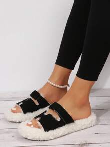 時尚&居家舒適女性家居拖鞋 - 黑色 - 查看 4