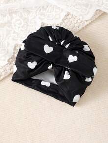 女嬰字母圖案荷葉邊連身背心&愛心圖案喇叭褲＆ 頭巾