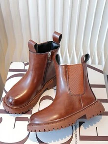 Comfortable Princess Style Children's Boots - Brown - View 5