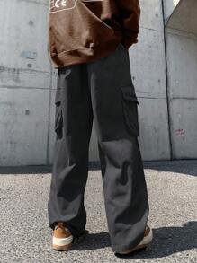 ROMWE MEN Street Life 男士翻蓋口側邊口袋裝插褲