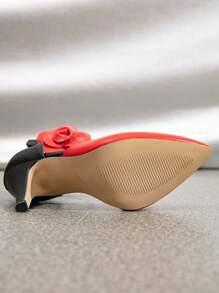 Scarpe con tacco alto da donna per autunno/inverno, con punta affusolata, tacco a spillo, design floreale, nuovi sandali da donna, eleganti, tacco a rocchetto, da festa