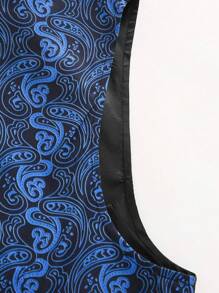 Manfinity Mode 男士大码佩斯利印花馬甲無襯衫 - 彩色 - 查看 6