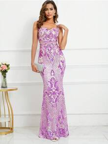 Đầm Dự Tiệc Nữ - Màu tím - Xem 3