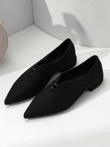 Zapatos De Suela Plana - Negro - Ver 6