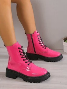 女式流行靴 - 粉色 - 查看 4