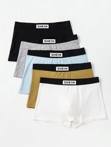 男大童10入組字母圖案平角內褲 - 彩色 - 查看 5