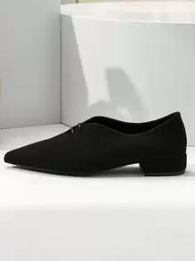 Zapatos De Suela Plana - Negro - Ver 3