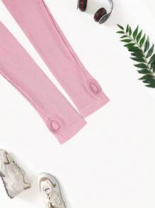 Easithlete 2pcs Seamless & Stretch Thumb Holes Sports Set Outfit Set Workout Women Set - Multicolor - View 5