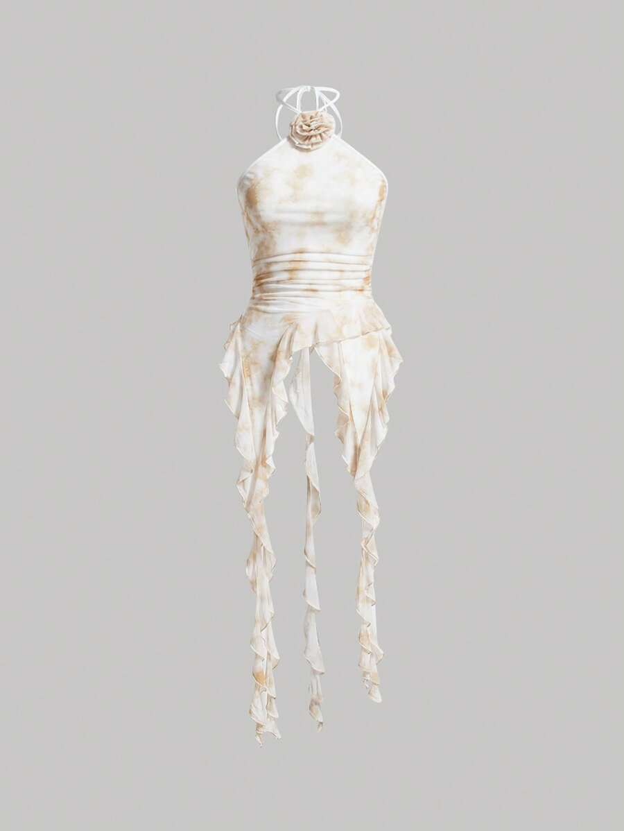 SHEIN MOD Viền rìa Viền không đối xứng Áo hai dây - Nhiều màu - Xem 1