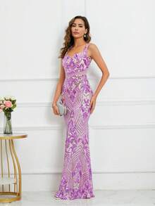 Đầm Dự Tiệc Nữ - Màu tím - Xem 5