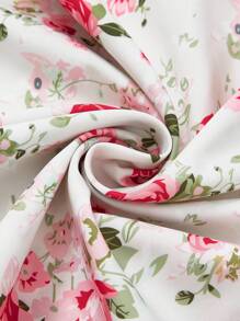 Milumia Women's Floral Print Tie Front Cami Dress - V Neck Summer Mini Sun Dress