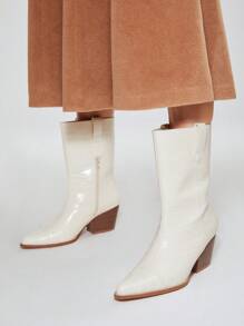 MOTF PREMIUM Botas A La Moda Para Mujeres, Adecuadas Para Uso Diario - Beis - Ver 6