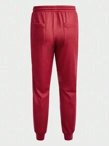 AMARABLACK 男士圖案印花腰部抽繩衛褲 - 酒紅色 - 查看 2