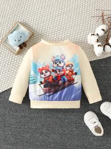 女嬰卡通圖案運動衫 - 彩色 - 查看 1