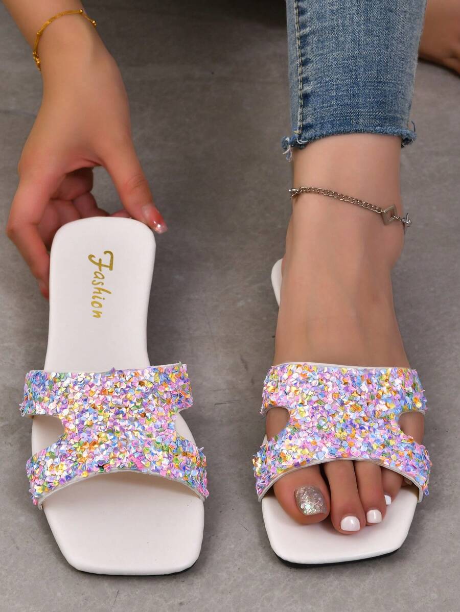 Sandalias planas de mujer - Rosa vieja - Ver 1