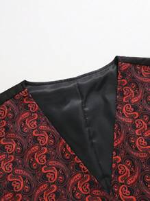 Manfinity Mode Men Plus 1pc Paisley Print Waistcoat - Multicolor - View 6