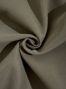 SHEIN EZwear Quần Plus Size Túi Dây kéo màu trơn Giải trí - xanh quân đội - Xem 3