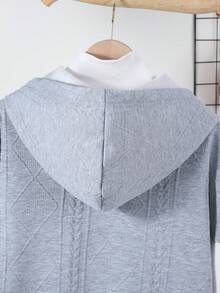 Teen Girl Colorblock Zip Up Hooded Jacket Without Tee - Multicolor - View 6