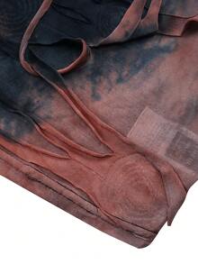 EgrlEra Tie Dye Ripped Drawstring Hoodie - Multicolor - View 5