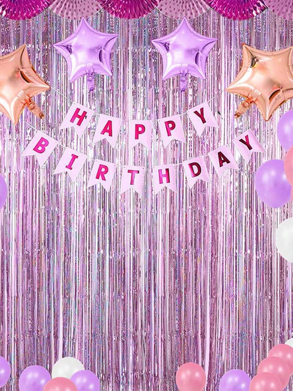 2pcs/Set Party Decorative Background Curtain, Metallic Aluminum Party Tassel Curtain, Rain Curtain Backdrop For Party Decoration