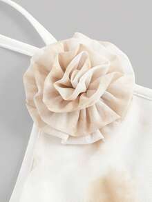 SHEIN MOD Viền rìa Viền không đối xứng Áo hai dây - Nhiều màu - Xem 3