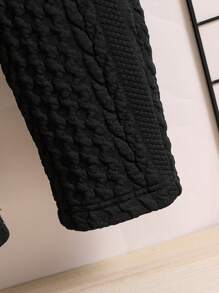 SHEIN Young Boy Plaid 2 In 1 Sweatshirt & Pants - Black - View 6