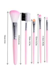 5pcs Makeup Brush Set For Women Makeup Use - Pink - View 6