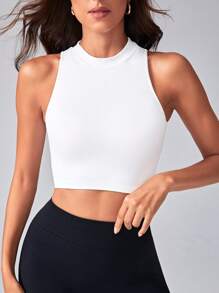 Top deportivo sin mangas con espalda recortada