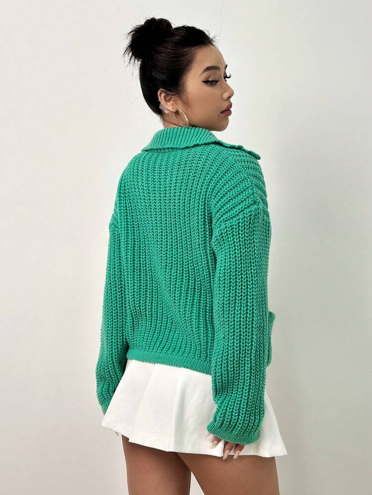 Dual Pocket Drop Shoulder Cardigan