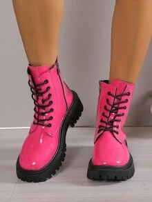 女式流行靴 - 粉色 - 查看 2