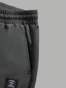 Manfinity VCAY Conjunto de camiseta de manga corta y pantalones cortos de punto ajustado de cuello redondo en color blanco - Gris - Ver 5