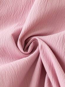 Celure Plus Two Tone Sleeveless Coat - Pink - View 5