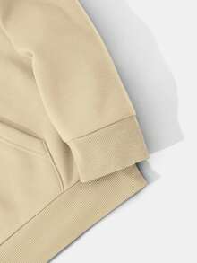 Minimalist Design Men Hoodie | Timeless Classic - Apricot - View 4