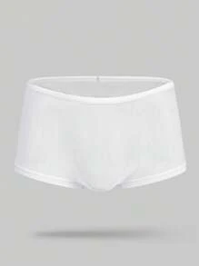 Men Solid Shorts Sexy Underwear - White - View 1