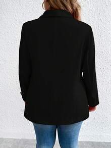 Calvaya Hơn Khăn quàng Chất rắn Áo vest - màu đen - Xem 2