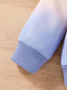 SHEIN 女小童字母圖案漸層連帽衫和運動褲 - 彩色 - 查看 7