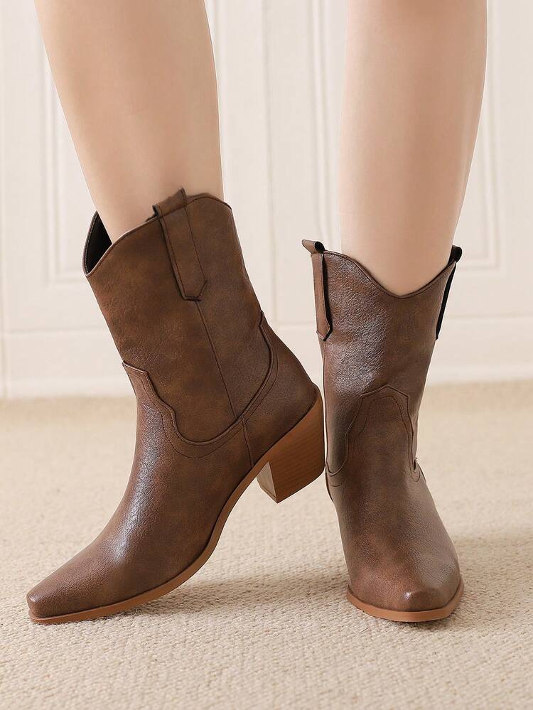 Women's Fashion Boots - Brown - View 4